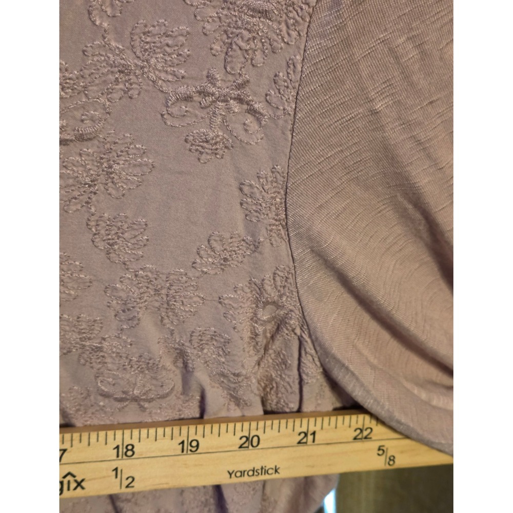 Democracy Embroidered Button Up Front Blouse Women's Size 2X Pink - Picture 5 of 11